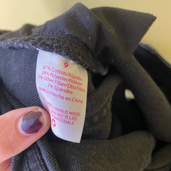 No Boundaries Jeans Size 9/6-8 Washed Black Distressed Skinny Leg - Picture 7 of 8